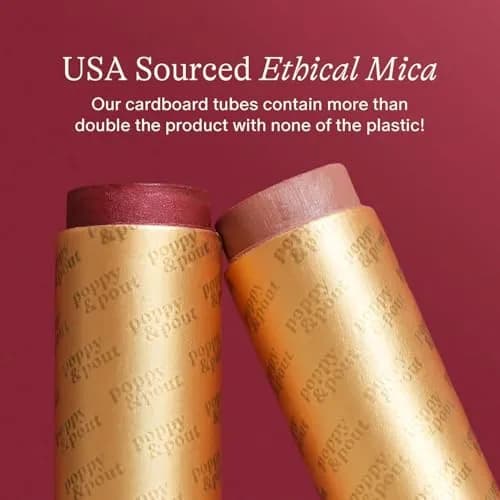 Poppy & Pout All Natural Lip Tints, 3-Pack | Sustainable Cardboard Tubes, Beeswax, Vitamin E, Coconut Oil (0.3oz each) thumbnail 5