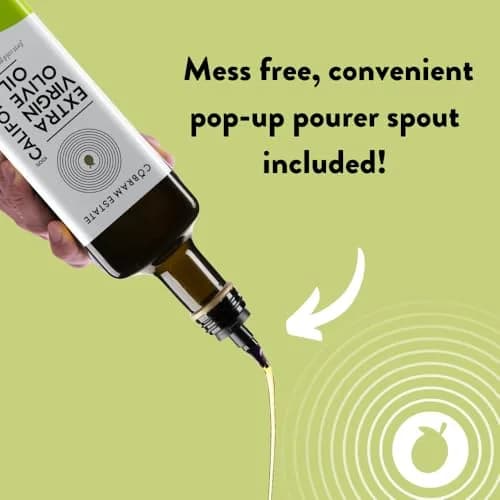 Cobram Estate Mild 100% California Extra Virgin Olive Oil 375ml | Cold Pressed, Non-GMO, Keto Friendly thumbnail 2