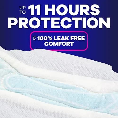 Always Maxi Overnight Pads with Wings, Size 4, 84 Count (3 Packs of 28) | Dermatologist Tested for Sensitive Skin thumbnail 4