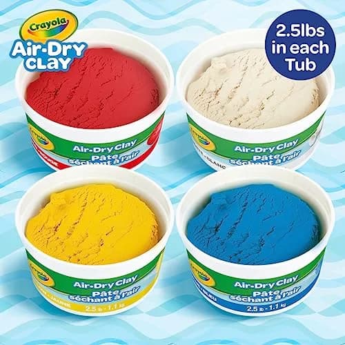 Crayola Air Dry Clay, Classic Colors, 10 lb (4.54 kg) Bulk Set | Non-Toxic Modeling Clay for Kids thumbnail 3