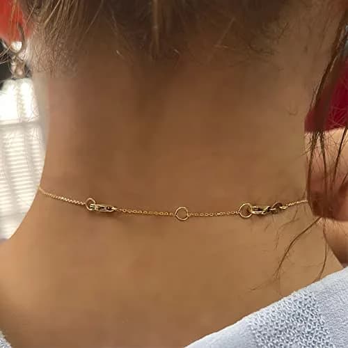 ASH'S CHOICE Gold Necklace Extenders 1.27 cm (0.5 Inch) | 3-Piece Set with Lobster Clasp thumbnail 7