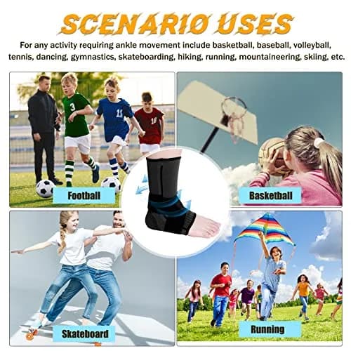Tarpop Kids Ankle Brace Compression Support X-Small | Adjustable, Breathable & Supportive for Active Kids thumbnail 6