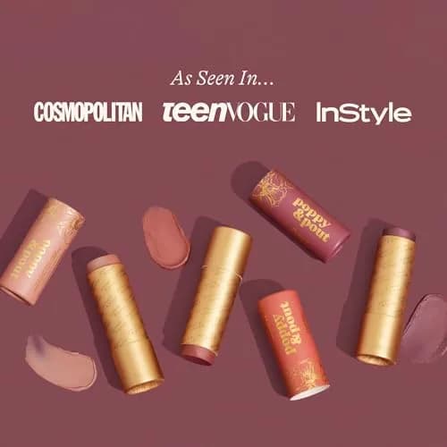 Poppy & Pout Coconut Lip Color | Natural Lip Tints with Beeswax & Vitamin E (85ml) thumbnail 9