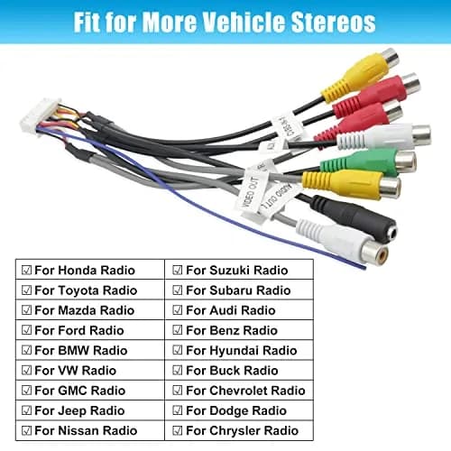 Fiegromech Android Car Stereo RCA Adapter 20Pin Connector | Compatible with Most Android Car Radios thumbnail 3