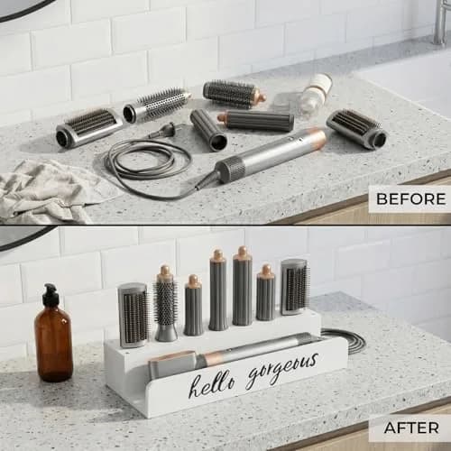 CHONIC Storage Holder for Dyson Airwrap | Farmhouse Wall Mount Organizer (15.35 x 5.51 x 2.76 inches) thumbnail 2