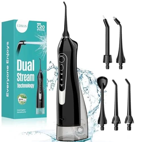 COSLUS ADA Accepted C20 Water Dental Flosser 300ml Tank | Cleans Gums Effectively thumbnail 1