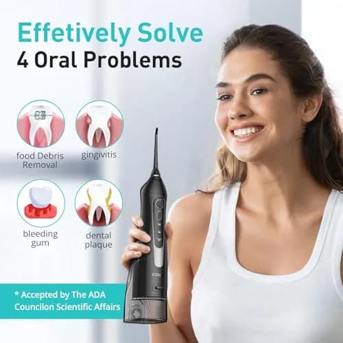 COSLUS ADA Accepted C20 Water Dental Flosser 300ml Tank | Cleans Gums Effectively thumbnail 7