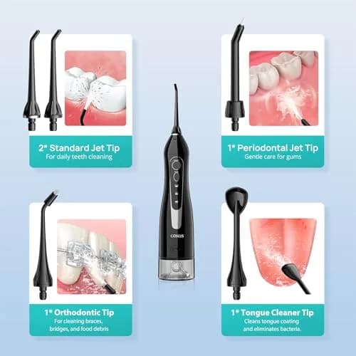 COSLUS ADA Accepted C20 Water Dental Flosser 300ml Tank | Cleans Gums Effectively thumbnail 9