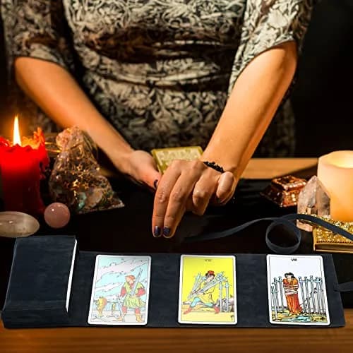 Zhengmy Tarot Card Velvet Wrap Pouch 40cm (15.75 inch) | Holds Oracle Playing Cards & Jewelry thumbnail 4