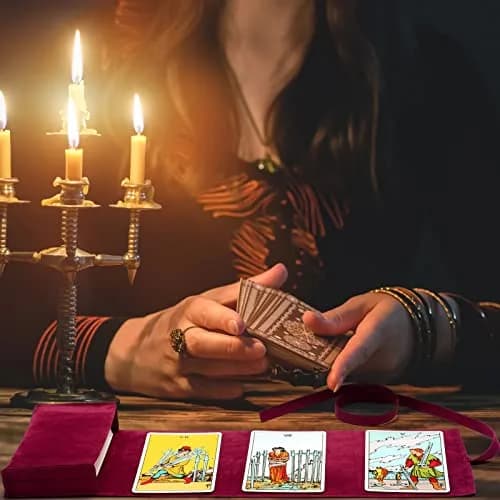 Zhengmy Tarot Card Velvet Wrap Pouch 40cm (15.75 inch) | Holds Oracle Playing Cards & Jewelry thumbnail 5