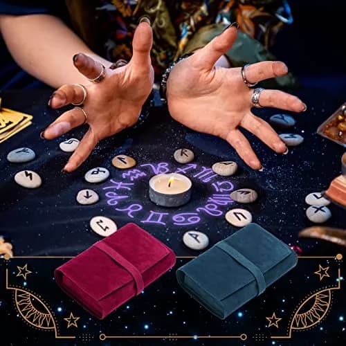 Zhengmy Tarot Card Velvet Wrap Pouch 40cm (15.75 inch) | Holds Oracle Playing Cards & Jewelry thumbnail 6