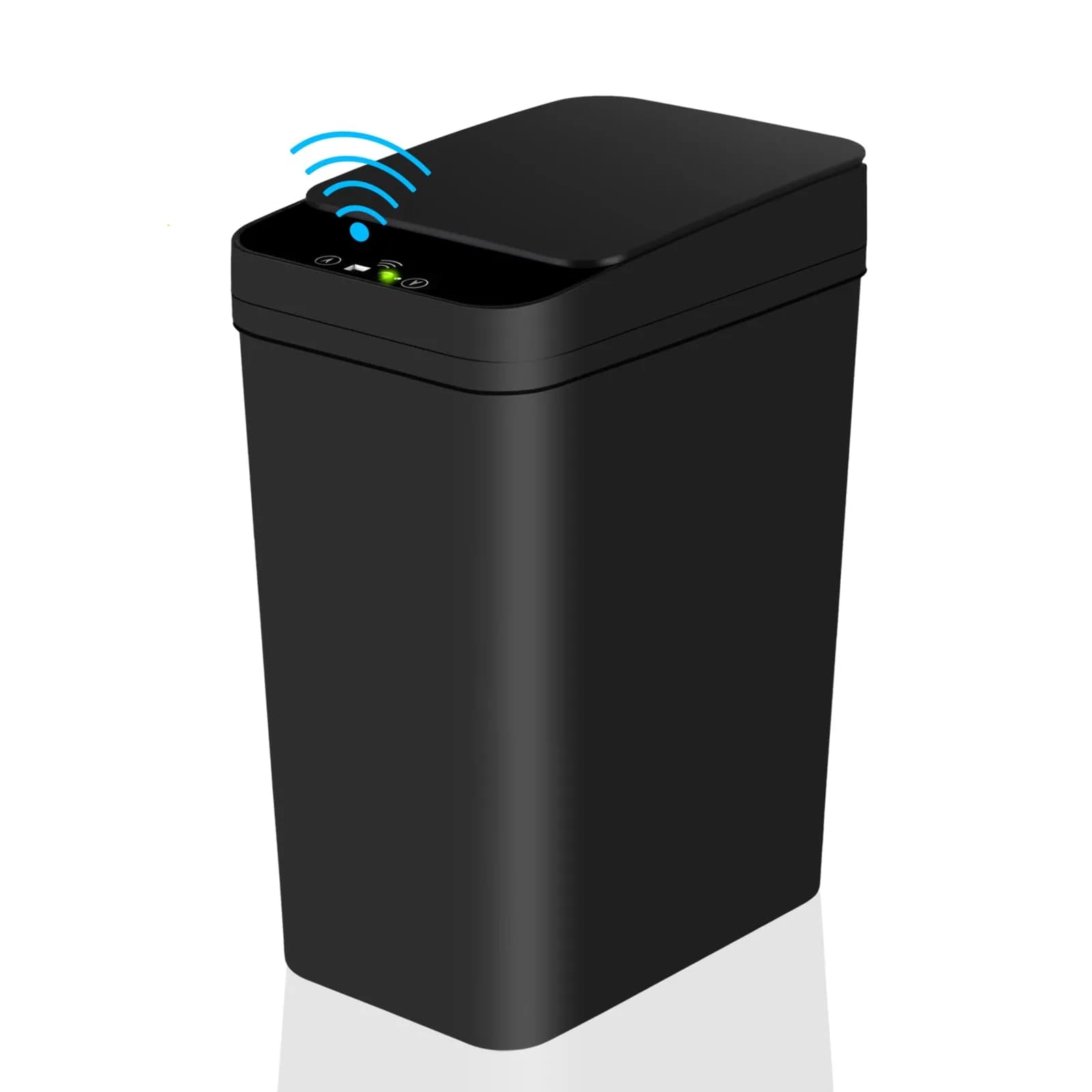 Anborry Touchless Trash Can 2.2 Gallon (8.3L) Smart Motion Sensor Small Garbage Bin with Lid, Black | Waterproof Sensor for Bathroom, Kitchen, Office