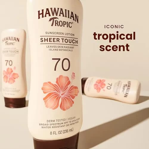 Hawaiian Tropic Sheer Touch SPF 70 Lotion 235ml (8 Fl Oz) | Luminous Skin & Radiant Glow thumbnail 2