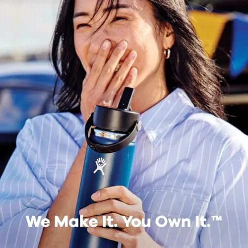 Hydro Flask 24 Oz Wide Mouth Bottle With Flex Straw Cap | Insulated Stainless Steel Tumbler for Cold Drinks thumbnail 6