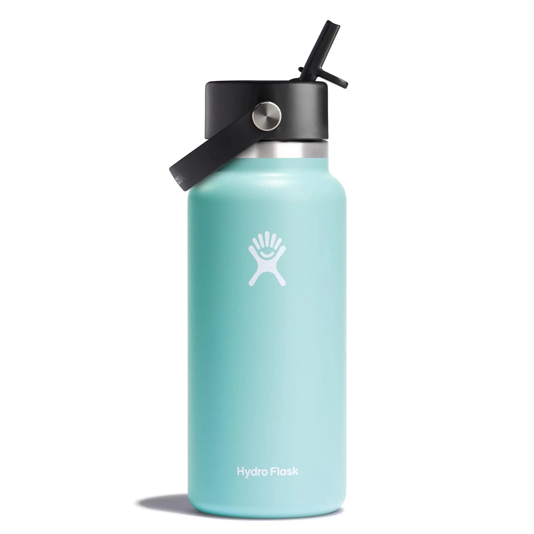 Hydro Flask Water Bottle - Insulated Stainless Steel - Wide Straw Lid, Leakproof, 32 Oz in Fossil Brown — Dew / 32 Oz