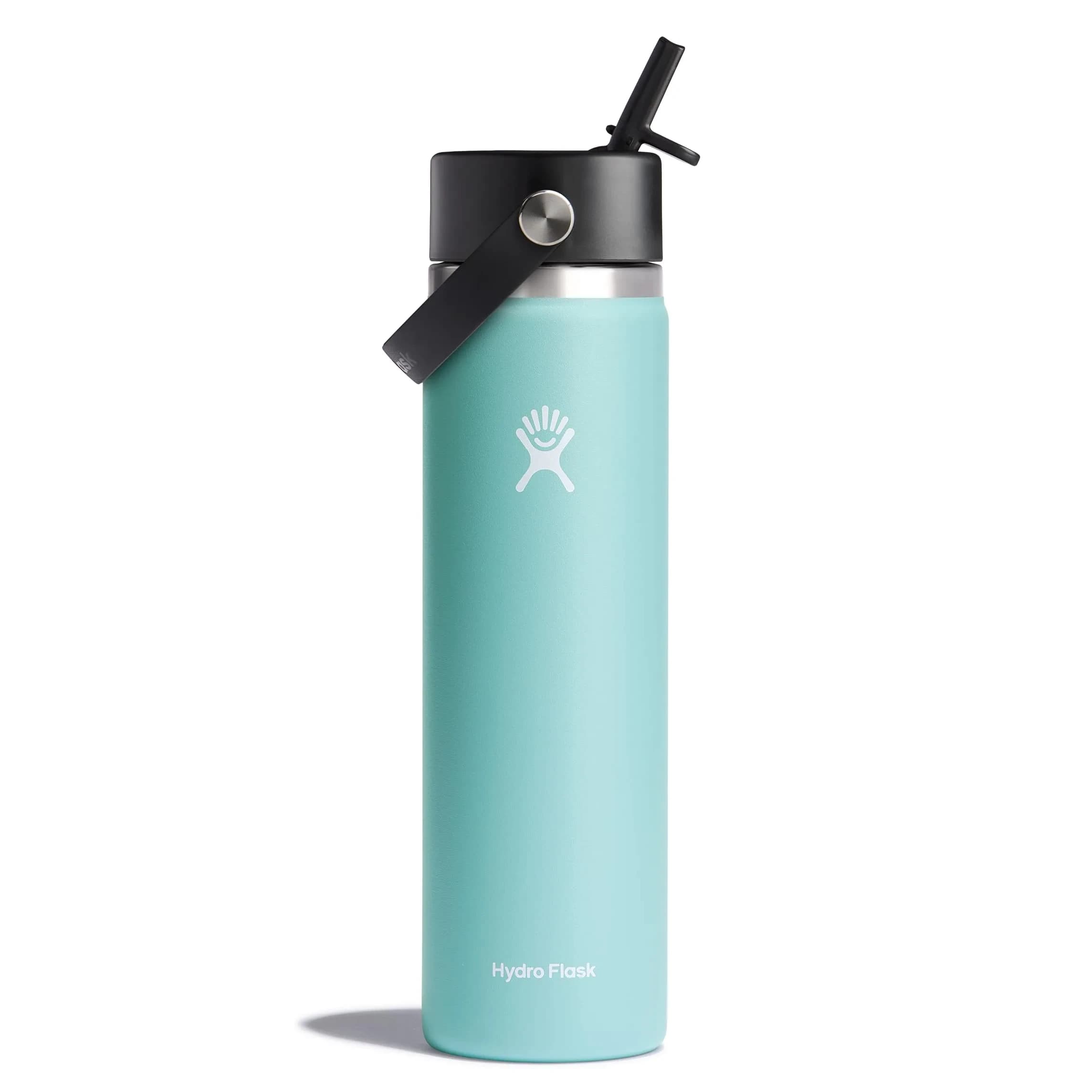 Hydro Flask Water Bottle - Insulated Stainless Steel - Wide Straw Lid, Leakproof, 32 Oz in Fossil Brown — Dew