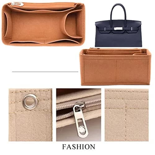Lckaey Felt Purse Organizer Insert for Birkin 35 Bag, M: 26.9cm (10.6") | Keeps Bags Tidy & Structured thumbnail 4