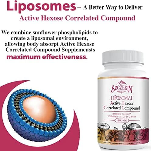 SZCZEKIN 1500mg Liposomal Active Hexose Correlated Supplement 120 Count | Advanced Immune Support thumbnail 4