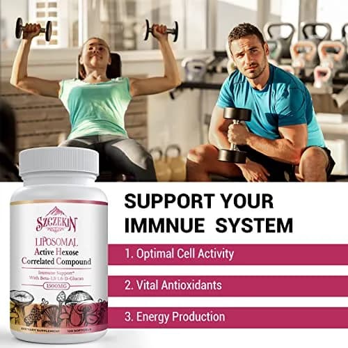 SZCZEKIN 1500mg Liposomal Active Hexose Correlated Supplement 120 Count | Advanced Immune Support thumbnail 5