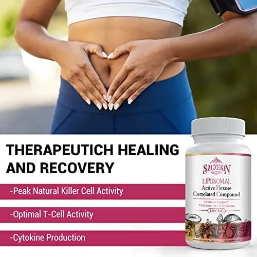 SZCZEKIN 1500mg Liposomal Active Hexose Correlated Supplement 120 Count | Advanced Immune Support thumbnail 6