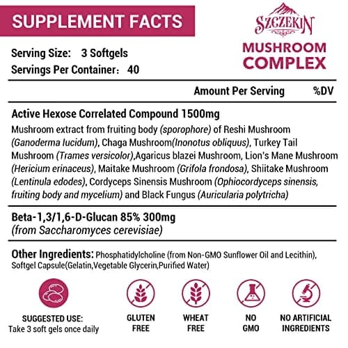 SZCZEKIN 1500mg Liposomal Active Hexose Correlated Supplement 120 Count | Advanced Immune Support thumbnail 2