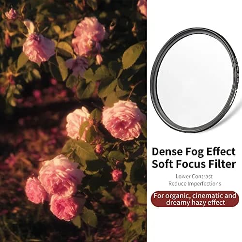 Walking Way 67mm White Pro Mist Diffusion Lens Filter | Dreamy Fog & Soft Glow Effect for Video/Vlog/Portrait thumbnail 2
