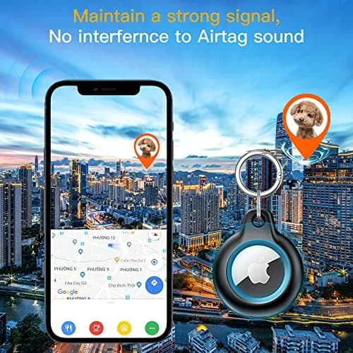 Lanteso Black 2 Pack Waterproof Airtag Holder Case with Keychain | Shockproof & Dustproof for Apple Air Tags thumbnail 7