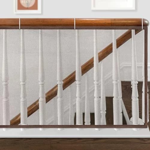Gudui Brown Banister Guard 10ft x 2.6ft | Child Safety Net for Stairs and Balconies thumbnail 1