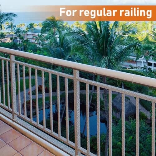 Gudui Brown Banister Guard 10ft x 2.6ft | Child Safety Net for Stairs and Balconies thumbnail 5