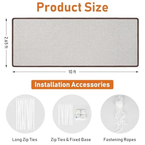 Gudui Brown Banister Guard 10ft x 2.6ft | Child Safety Net for Stairs and Balconies thumbnail 2
