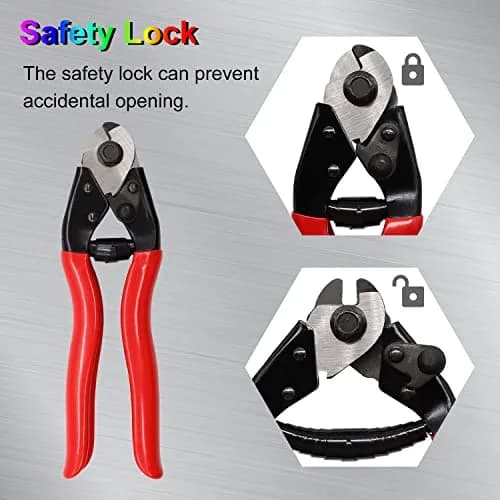 weideer Cable Cutter Up to 5/32" | Heavy Duty Wire Ropes DIY Projects thumbnail 2