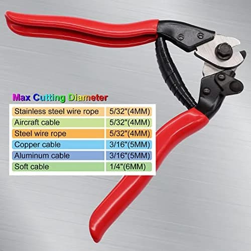 weideer Cable Cutter Up to 5/32" | Heavy Duty Wire Ropes DIY Projects thumbnail 3
