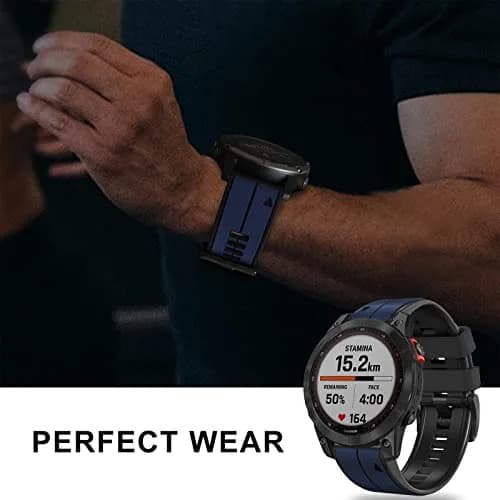 Abanen Quick Fit 22mm Silicone Watch Band for Garmin 955, Fenix 7, epix 2, Instinct 2 Solar | Waterproof Sport Strap thumbnail 7
