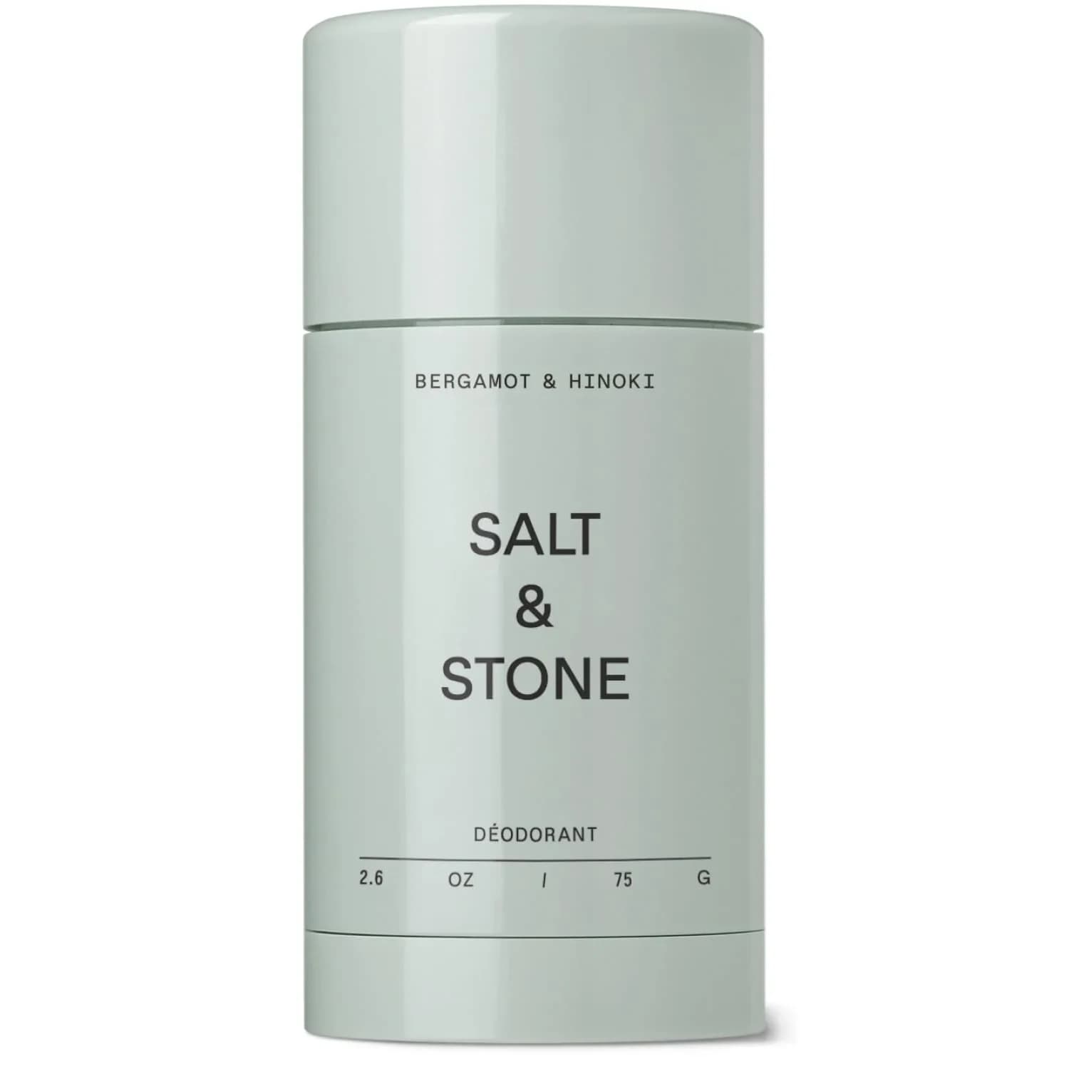 Salt & Stone Aluminum-Free Deodorant, Santal & Vetiver 77g (2.6 oz) | Award-Winning Formula with Prebiotics & Seaweed Extracts — Bergamot & Hinoki