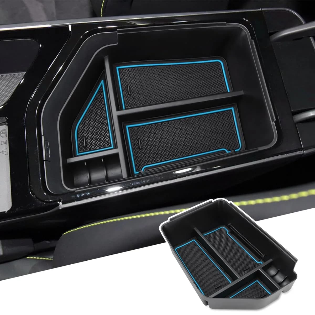 MARCHFA Center Console Organizer Tray Blue for Kia EV6 2022-2026 | Keeps Your Car Tidy — Blue