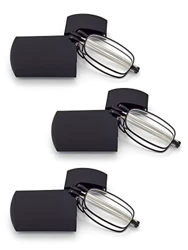 HIGHLIKE Folding Reading Glasses 3-Pack with Hard Cases, Compact Spring Hinge Readers 2.25 Diopters | Lightweight & Portable thumbnail 1