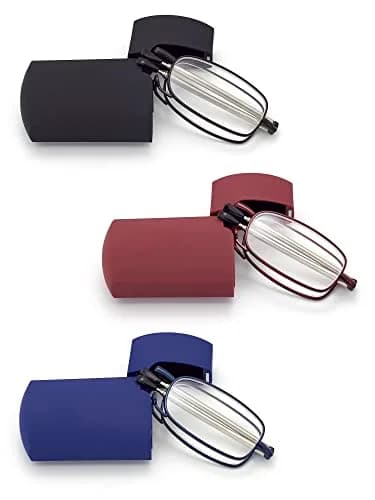 HIGHLIKE 3-Pack Folding Reading Glasses 1.25 Diopters | Compact & Portable Readers with Cases thumbnail 1