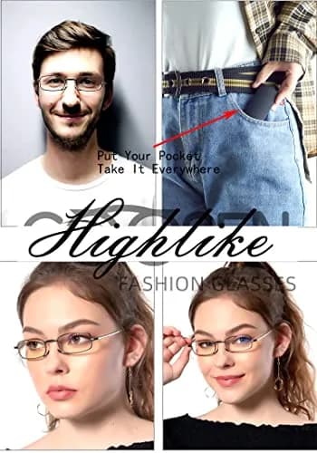HIGHLIKE 3-Pack Folding Reading Glasses 1.25 Diopters | Compact & Portable Readers with Cases thumbnail 5