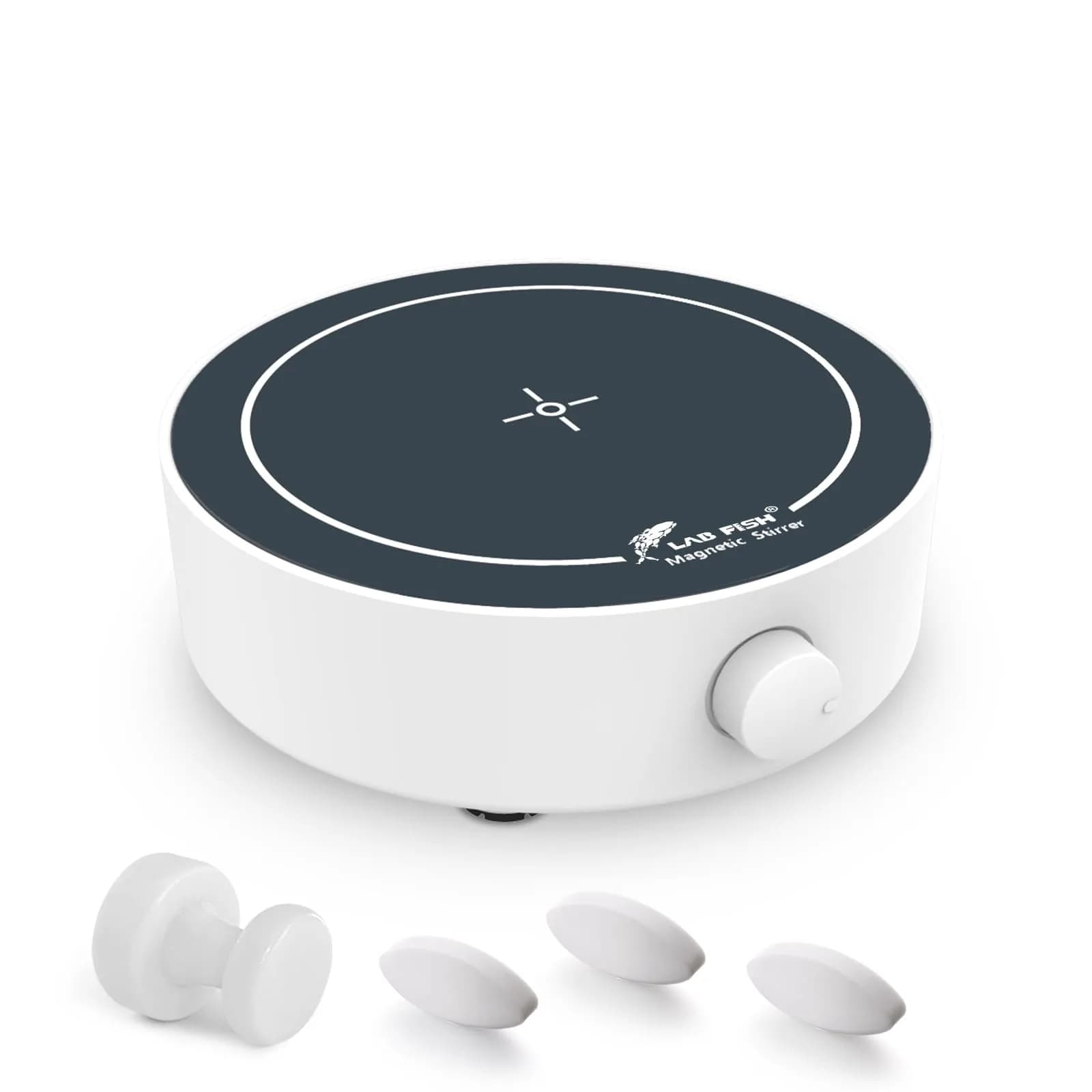 LAB FISH MS3 Magnetic Stirrer Mixer Stir Plate Set | 1800RPM, 3L Capacity, Includes 3 Stir Bars & Retriever, Compact for Lab & Homebrew