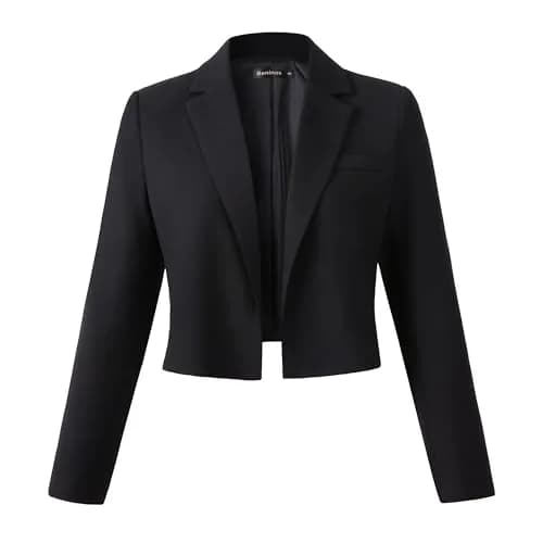 Beninos Blazer Jacket S | Long Sleeve Cropped Open Front for Women thumbnail 1