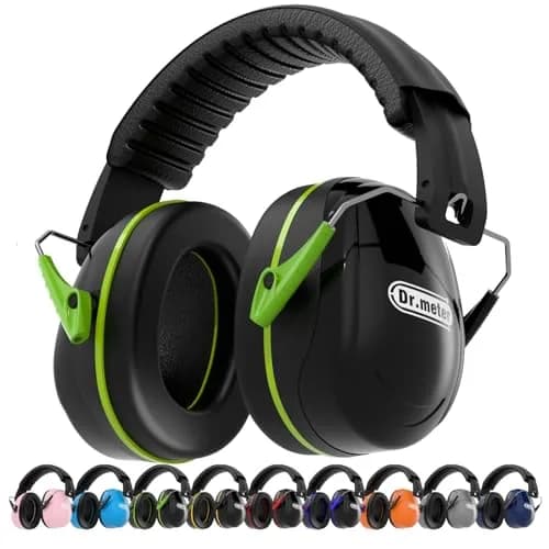 Dr.meter Hearing Protection Earmuffs 31dB SNR Noise Reduction with Adjustable Headband | Foldable & Portable for Adults & Kids thumbnail 1