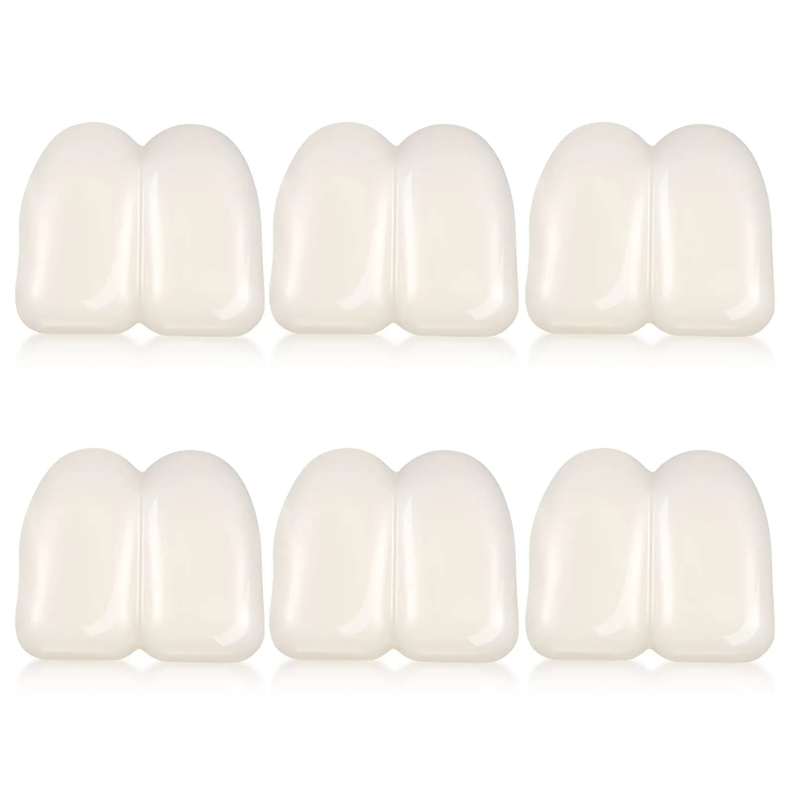 LEIFIDE Fake Buck Teeth Caps 1.7 x 2 cm (0.67 x 0.79 inches) | Realistic White Resin Fangs for Halloween Cosplay - main product image