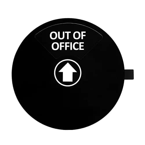 Kichwit Privacy Sign for Office, Do Not Disturb, Out of Office, Please Knock, In a Meeting (Black&White, 5 inch) thumbnail 6