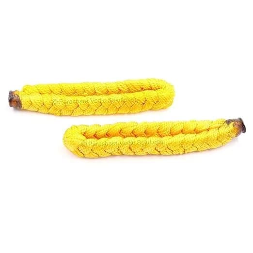 Ahen Unisex Adult Bagalamlukhi Kavach Bracelet Set of 2 | Adjustable Black Cord with Bead - main product image