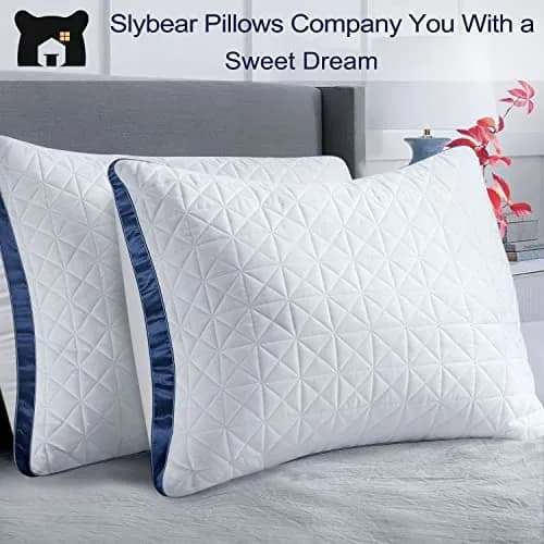 Slybear Cooling Hotel Luxury Bed Pillows Set of 2, Standard Size 48cm x 64cm (19" x 25") | Oeko-Tex Certified thumbnail 7
