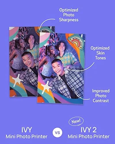 Canon Ivy 2 Mini Photo Printer, Blush Pink | Portable ZINK Printer with Sticky-Back Prints & Bluetooth 5.0 thumbnail 6