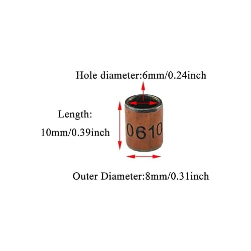 Acoeitl Steel Sleeve Bushing Bearing 6mm Bore x 8mm OD x 10mm Length | Tight, Oil-Free, No Rattle, 10Pcs thumbnail 2