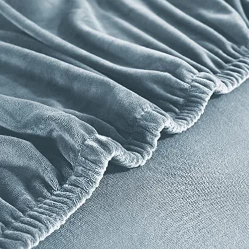 Jonuiony Wear-Resistant Universal Sofa Cover, Stretch Velvet, Light Blue | Full Sofa Protection thumbnail 8