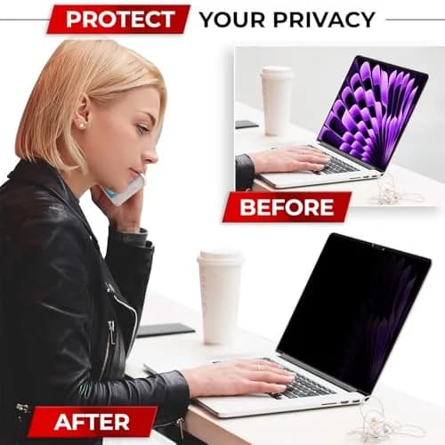SightPro Magnetic Privacy Screen for MacBook Air 13.6 Inch (M2-M5) | Protects Screen & Data thumbnail 6