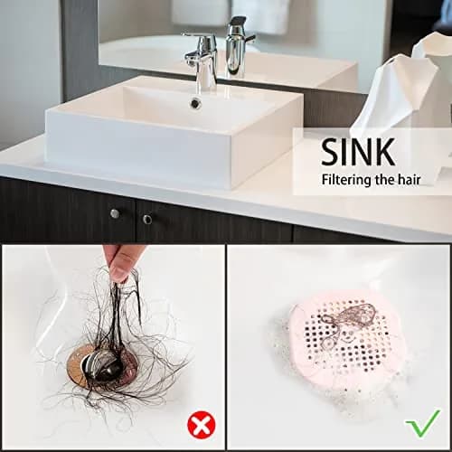 Couidl Grey Silicone Drain Hair Catcher 2 Pack (14 cm x 14 cm x 1 mm) | Prevents Clogged Drains thumbnail 7